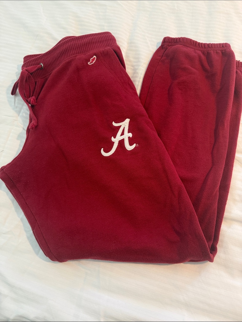 Abercrombie & Fitch Maroon Sweatpants  with White Script